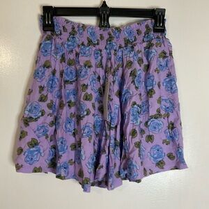 Adam Levine blue/purple flower skirt Size  junior S